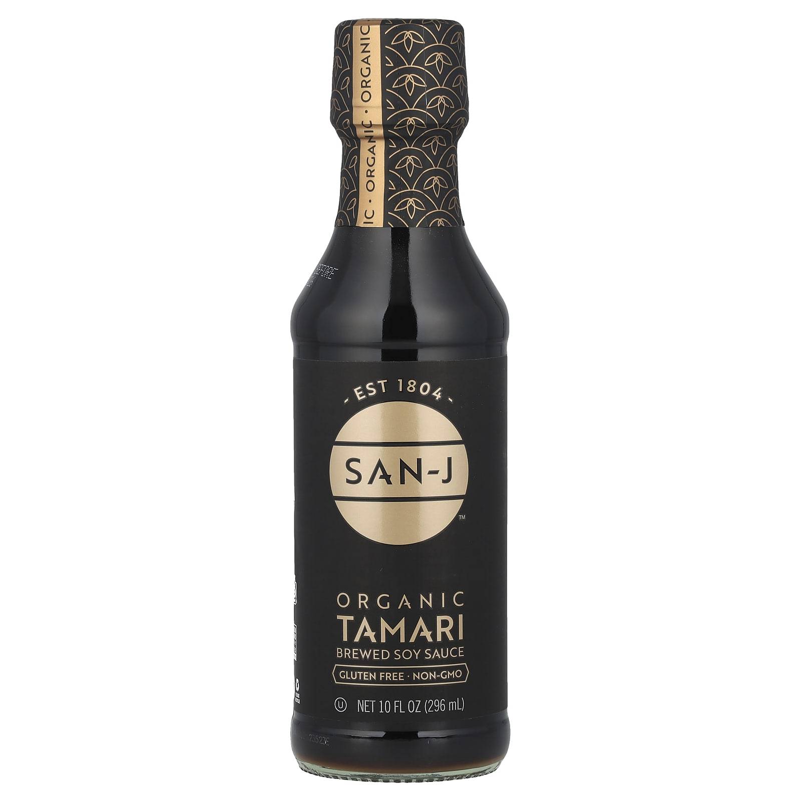 San-J, Ekologisk Tamari Bryggd Sojasås, 10 fl oz (296 ml) black