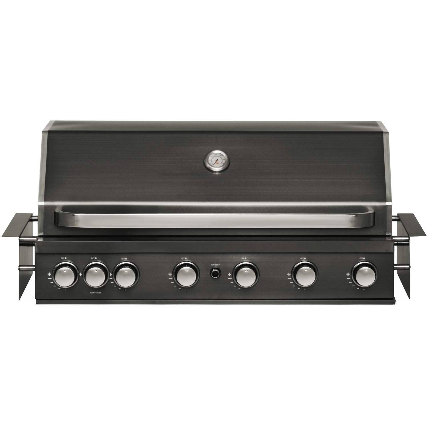 Inbyggd gasgrill, 6 brännare, rostfritt stål, 95x46 cm