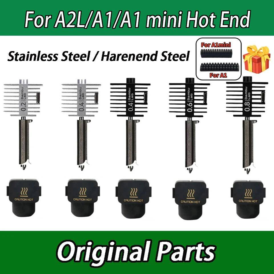 Original Hotend Kit A2L For Bambu Lab A2L A1/A1 Mini Fast Speed HotEnd Assembly 0.2/0.4/0.6/0.8mm Hardened steel 3D Printer Part