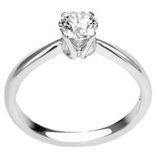 Tulipan Solitaire ring med 0,15 ct diamanter fra Houmann Diamond Collection i 18 kt hvidguld