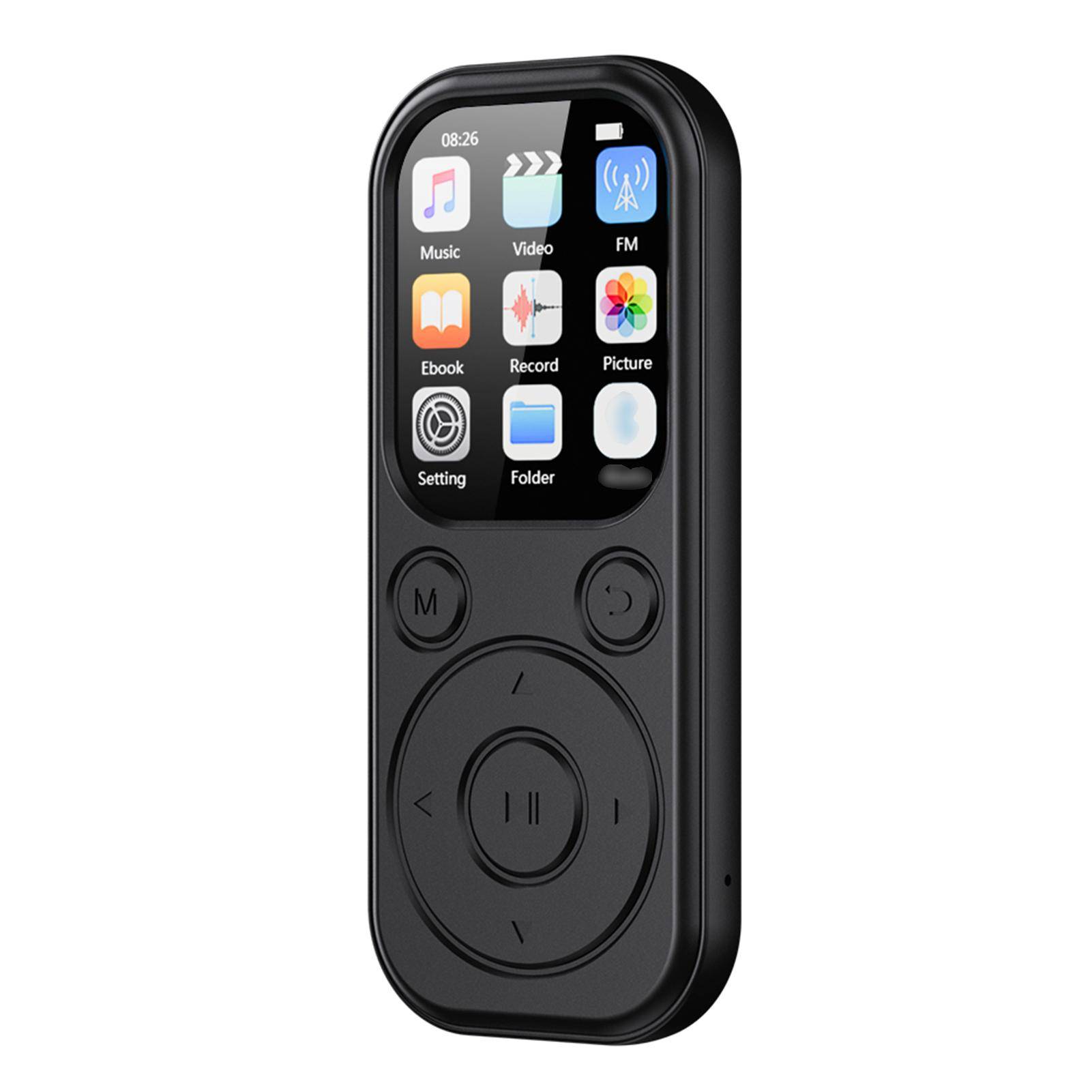 MP3/MP4-spelare 1,8 IPS-skärm Bärbar låtspelare med BT 5.4 Video/Röstinspelare/FM 16GB