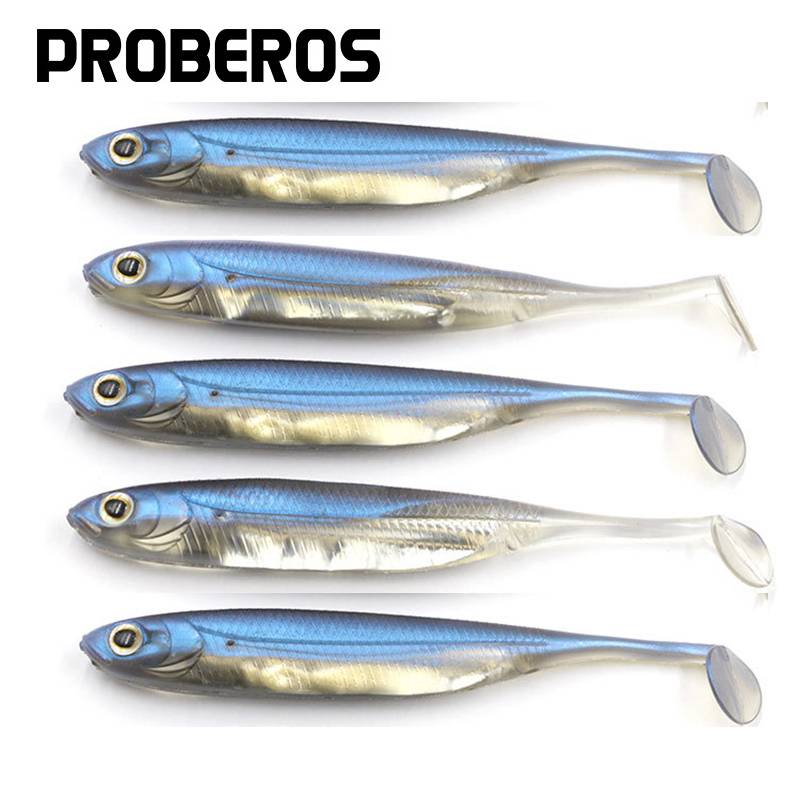 PRO BEROS 5Pcs Soft Fishing Lure Silicone Bait 6g/10g Shad Wobbler Craft Rubber Fish Swimbait For Bass Perc Pike Zander