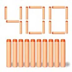 Darts Pilar För Bullets N-Strike - 400 Pcs Refill Elite Darts Leksaksammunition av Skum Påfyllning Blesser Tillbehör För N-Strike Elite Series Blasters Barnleksakspistol - BY VCOSRORE (7.2 cm) Orange