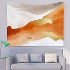 FHDBSST Vägghängd väggbonad (203 cm x 152 cm) abstrakt orange mönster tyg estetiska gobelänger, väggkonst hängande duk för vardagsrum studentrum, orange sovrumsdekor väggbonad