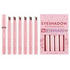 Eye Shadow Pencil, Eye Shadow Crayon,6st Cosmetics Eye Brightener - Eye Shadow Pencil Stick, Shimmer Eyeshadow Crayon Set för vänner, familj,