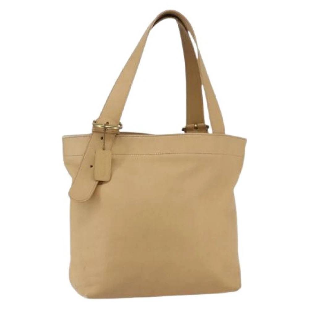 Coach Pre-owned Pre-owned Tote Bag - Vintage - Dame - Beige - ONE SIZE - Læder