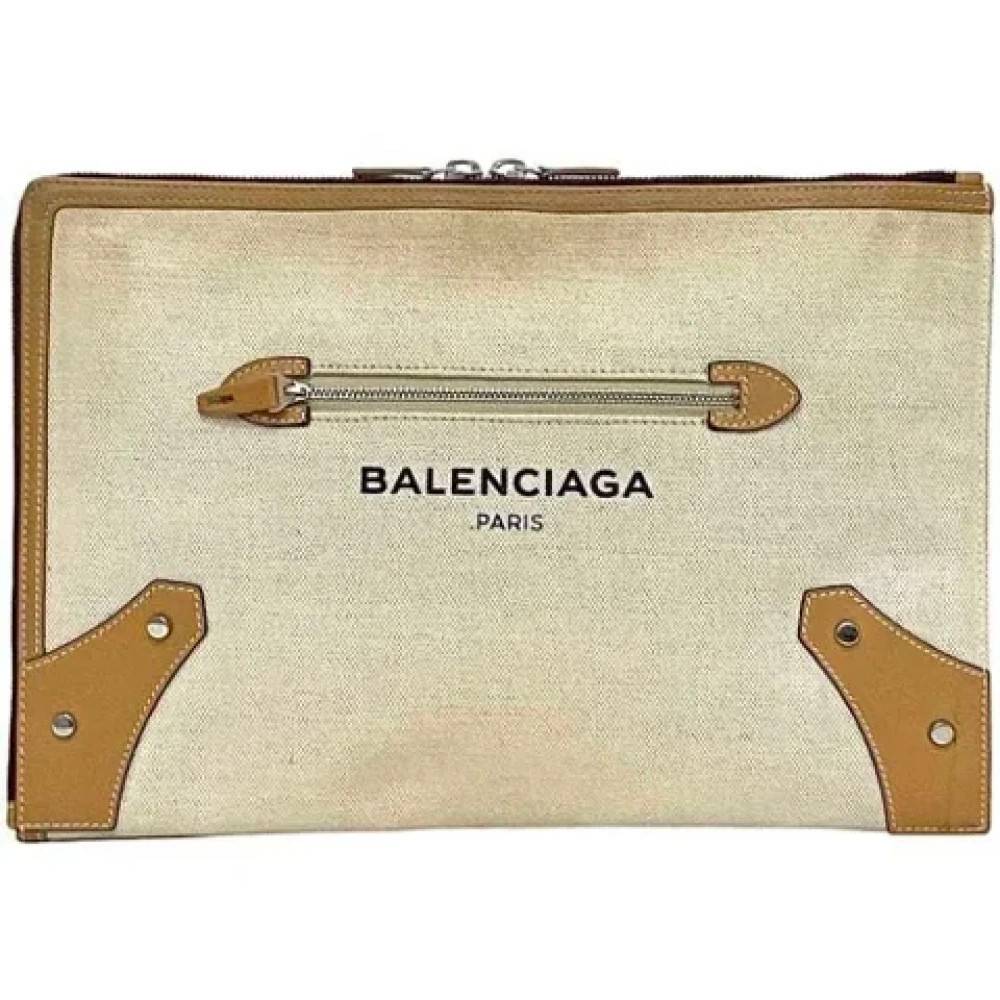 Balenciaga Vintage Pre-owned Canvas balenciaga-tasker - Vintage - Dame - Beige - ONE SIZE - Tyl
