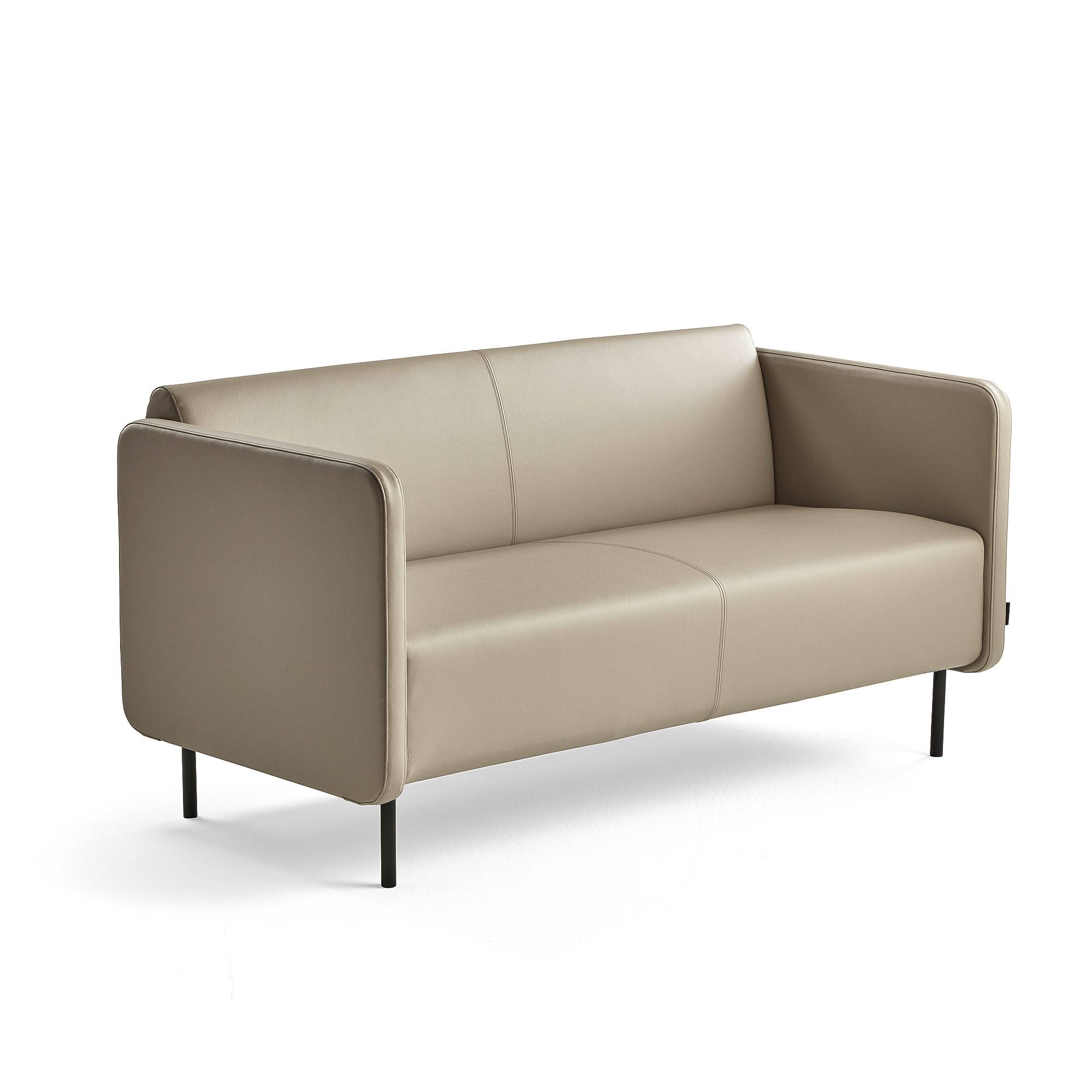 Soffa CLEAR, 2,5 sits, konstläder, taupe
