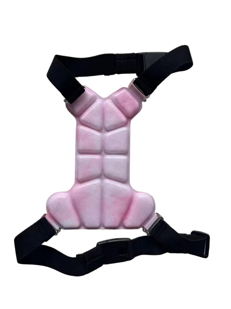 Reusable Gel Dog Cooling Harness Vest with Elastic Straps — Lightweight Summer Cooler - Pink / M (M)
