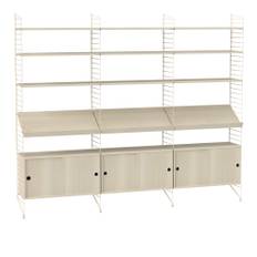String - Vardagsrum hyllsystem G ask/beige - Hyllor och hyllsystem - Träfärgad