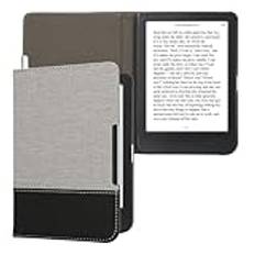 kwmobile Fodral kompatibelt med Kobo Clara BW/Färg - Flipfodral i canvas och PU-läder - Flip Case för läsplatta