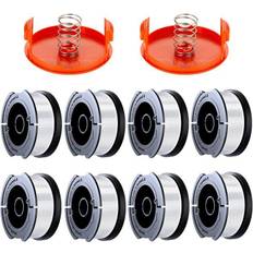 8 Pack Bobine Fil Coupe Bordure Compatible avec Black et Decker Coupe Bordures, A6481 A6485 1.65mm Bobine de Fil Debroussailleuse