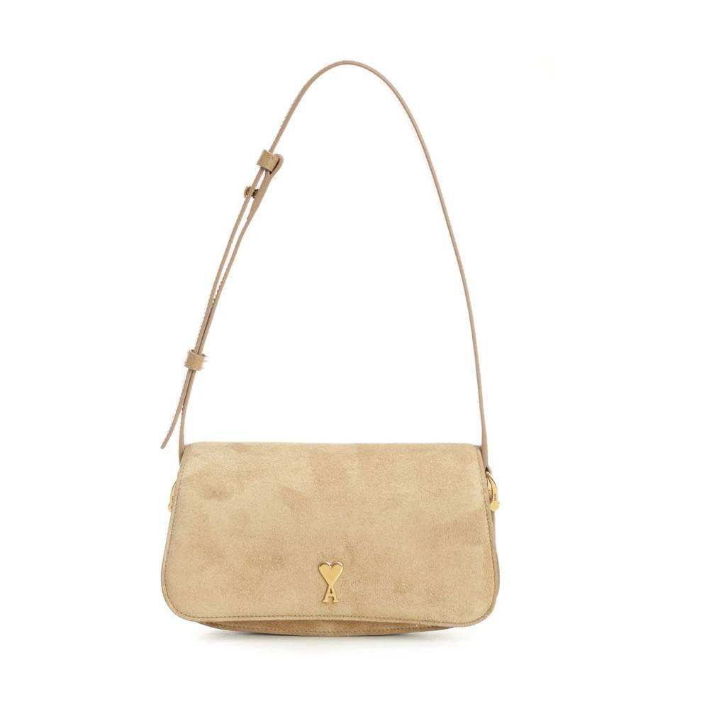 Ami Paris Shoulder Paris Paris Bag - Tasker - Dame - Beige - ONE SIZE - Uld