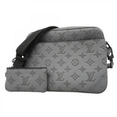 Louis Vuitton Vintage, Pre-owned, Herre, Grå, ONE SIZE, Uld, Pre-owned Stof louis-vuitton-tasker