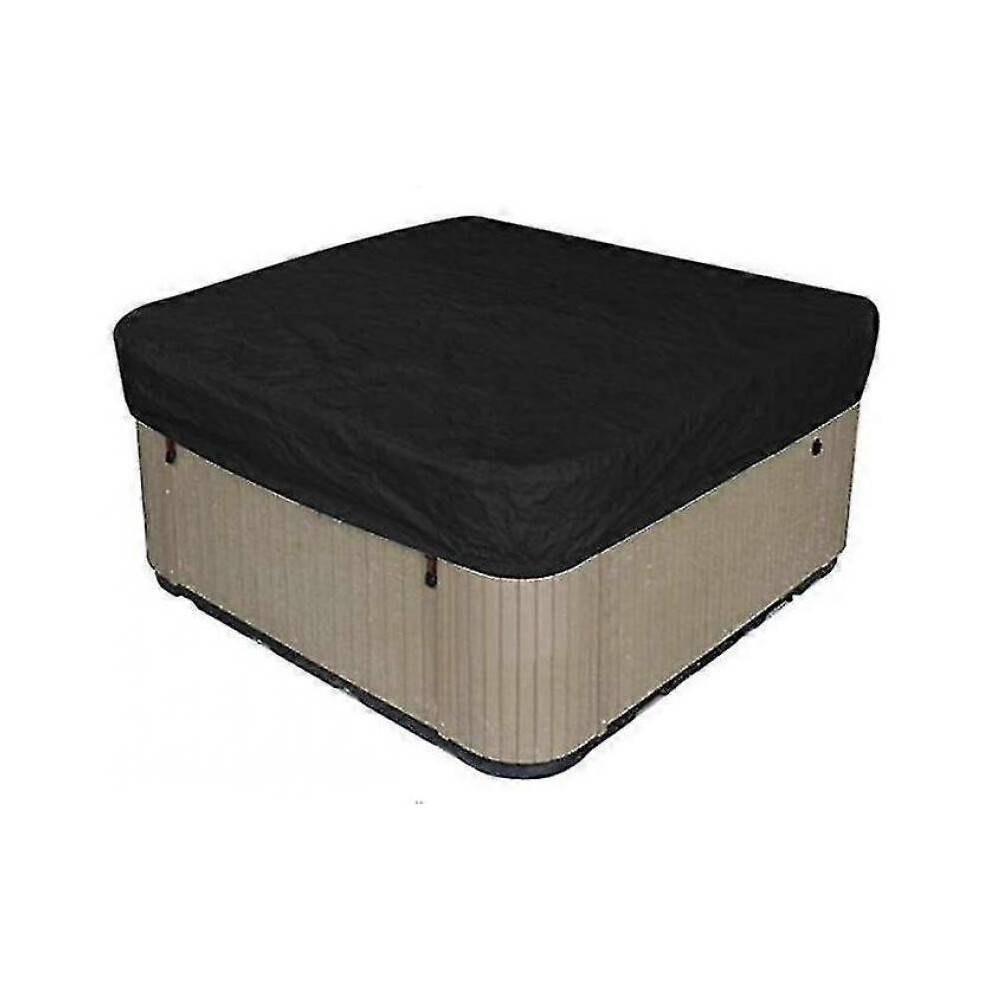 (210cm, black) Waterproof Square Hot Tub Cover Outdoor Spa Covers Square Hot Tub Cover
