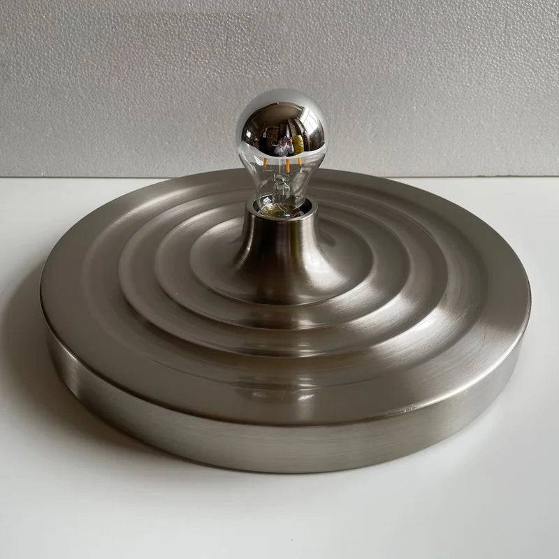 BauhausGlow Vägglampa – Elegant Vägglampa för Vardagsrum - Krom - Rynktyp / Varm Vit (2700-3500K)