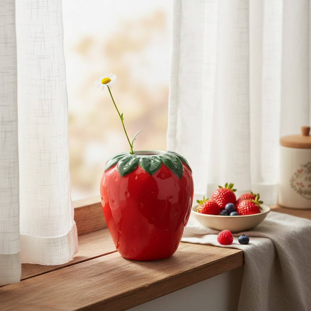 Jordbær Vase