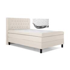 HAPPY Sängpaket 140 Polyeter + Madrasskydd - Beige Komplett Sängpaket