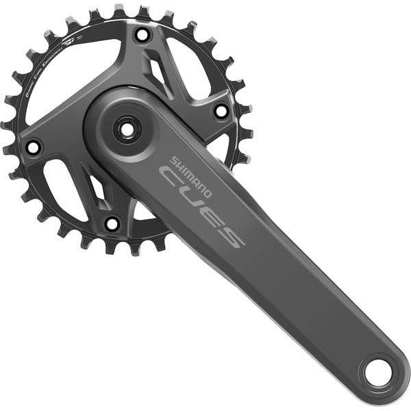 Shimano CUES Crankset CL55mm 165mm 30T No Center Cogwheel Series Color EFCU600015AXA0 FC-U6000-1 2-Piece (Left-Hand Insertion) LG9/10/11S grå färg