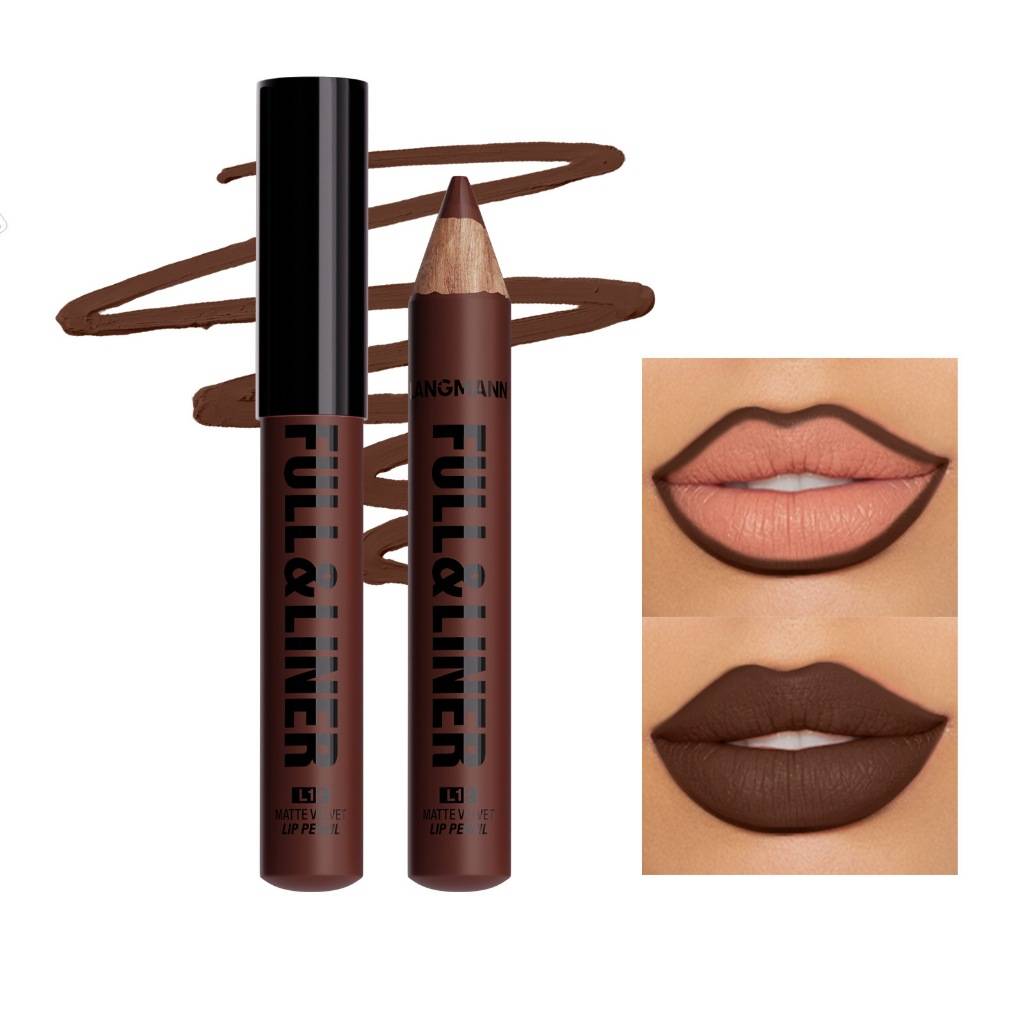 TEMU Matte Lip Liner Pencil Lip Contour Lipstick Pen Nude Brown Lipstick Pencil Natural Lasting Waterproof Lipliner Makeup