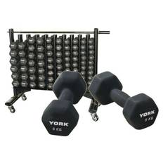 York Neo Hex Dumbbells Club Pack - (44 pairs) - Rack Only