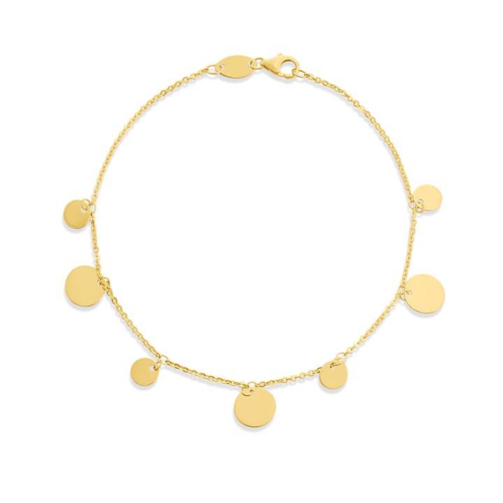 AUREUS Silver And 9ct Bonded Gold Disc Bracelet - M3601
