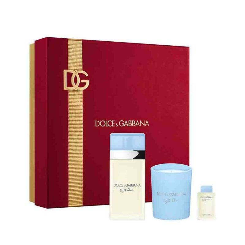 Dolce & Gabbana Light Blue Set (edt/50ml + doftljus/80g + edt/mini/4.5ml)