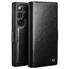 Qialino Leather Wallet Case Samsung Galaxy S24 Ultra Black