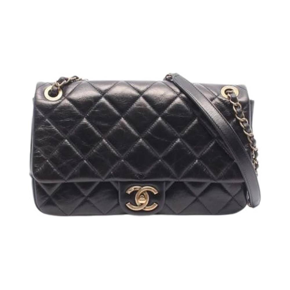 Chanel Vintage Pre-owned Matelasse Skuldertaske - Vintage - Dame - Sort - ONE SIZE - Uld