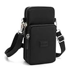 DuoLmi Crossbody väskor för kvinnor, vattentät telefonväska handledsväska dragkedja telefonväska liten handväska crossbody axelväska kompatibel med iPhone 15 Pro Max/15/14/13/12/11 Samsung Galaxy S23