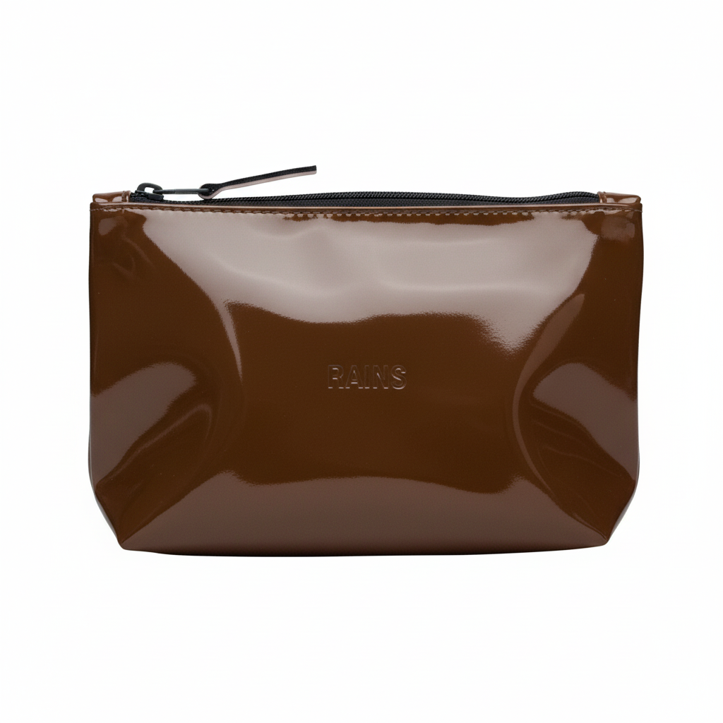 Rains Cosmetic Bag (SHINY BROWN)