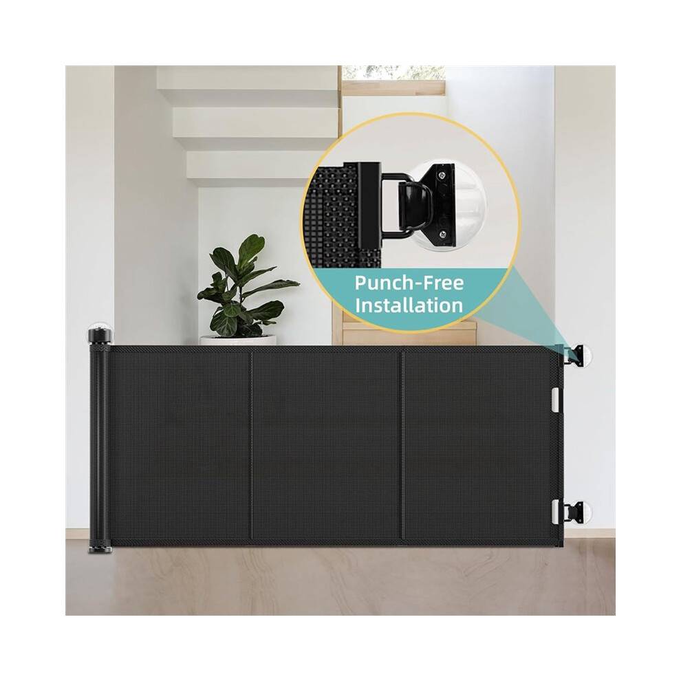 No Drill Retractable Baby Gates Parts, Large Size No Drilling Accessory for 59inch Retractable Gate