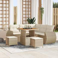 vidaXL Havesofa Sæt 8 pcs beige og cremefarvet 80 x 80 x 71 cm