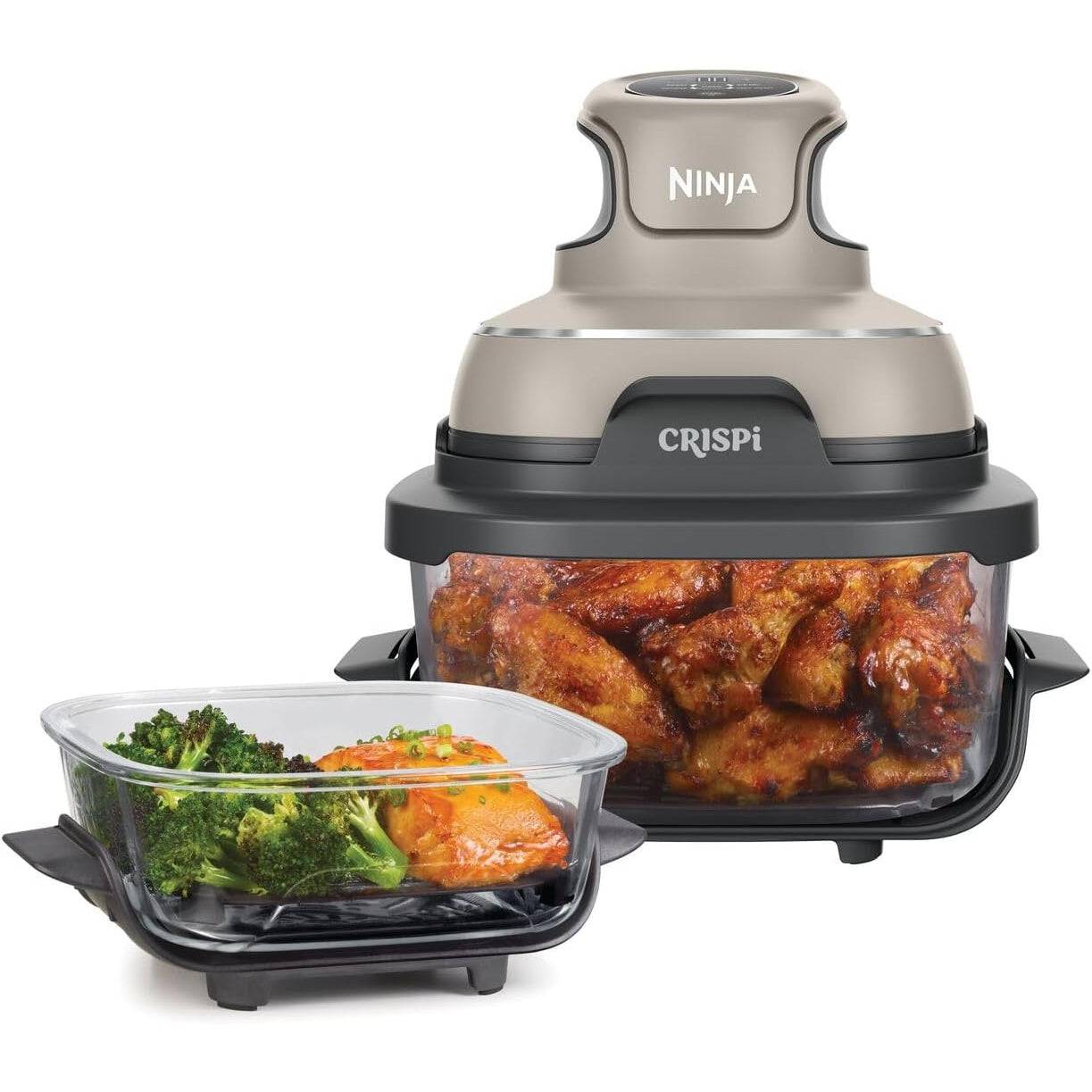 Ninja FN101UKST CRISPi 4-in-1 Portable Glass Airy Fryer, Stone
