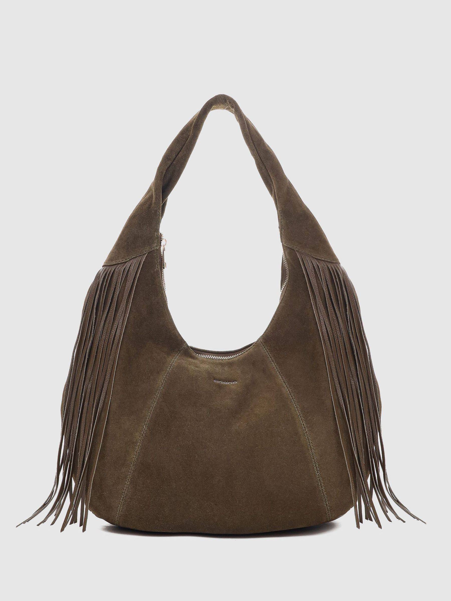NÚNOO NÚNOO Green Gabi Suede Fringe Bag
