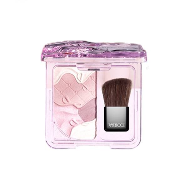 VEECCI - Dreamy Quad Glow Highlighter & Blush Palette - 4g - E03 Muted Rose - Multi