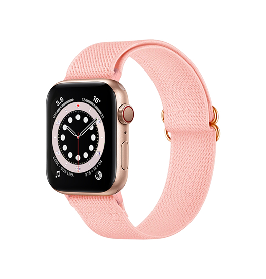 Apple Watch (42/44/SE/45/46/49mm) - Polyester Nylon Rem Armbånd - Pink
