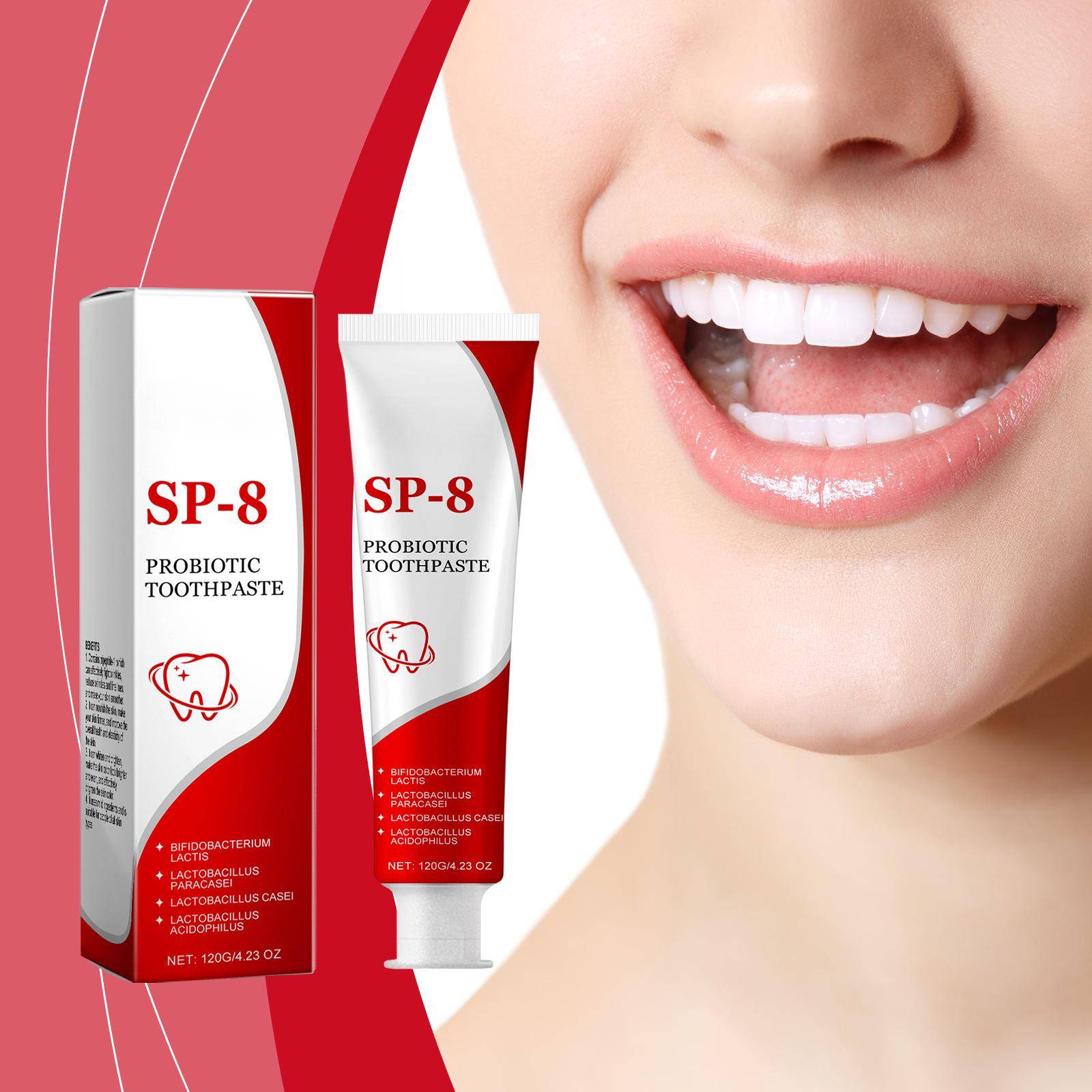 Sp-8 Probiotisk Tandkräm Tar Bort Plackfläckar Djuprengörande Uppljusande Tand Fräsch Andedräkt Dental Oral Hygien Hälsovård