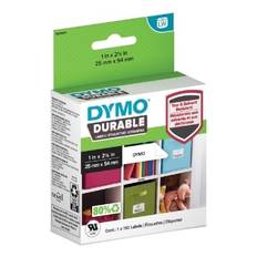 Etikett Dymo LabelWriter Durable plast vit 25x54mm 160/fp