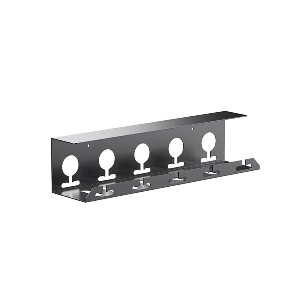 No Drilling Sturdy Under Desk Cable Management Metal Cable Tray Under Desk with Clamp Power Strip Cord Holder Rack Stand
