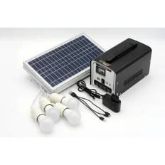 Solpanel solcelle 18W Solar Power Station Set med lys pære og usb opladning