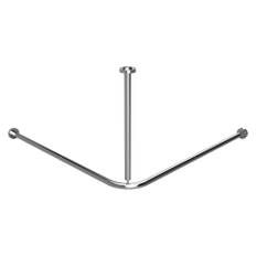 Hörn Duschdraperistång Handikappanpassad Steda 130 cm Krom Blank