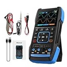 Ailao Oscilloskop Multimeter Digital 3 i 1 USB Portable Oscilloskop 2-kanals Oscilloskop 10MHz bandbredd 50MSa/s samplingsfrekvens 9999 räknar, med pennasond.