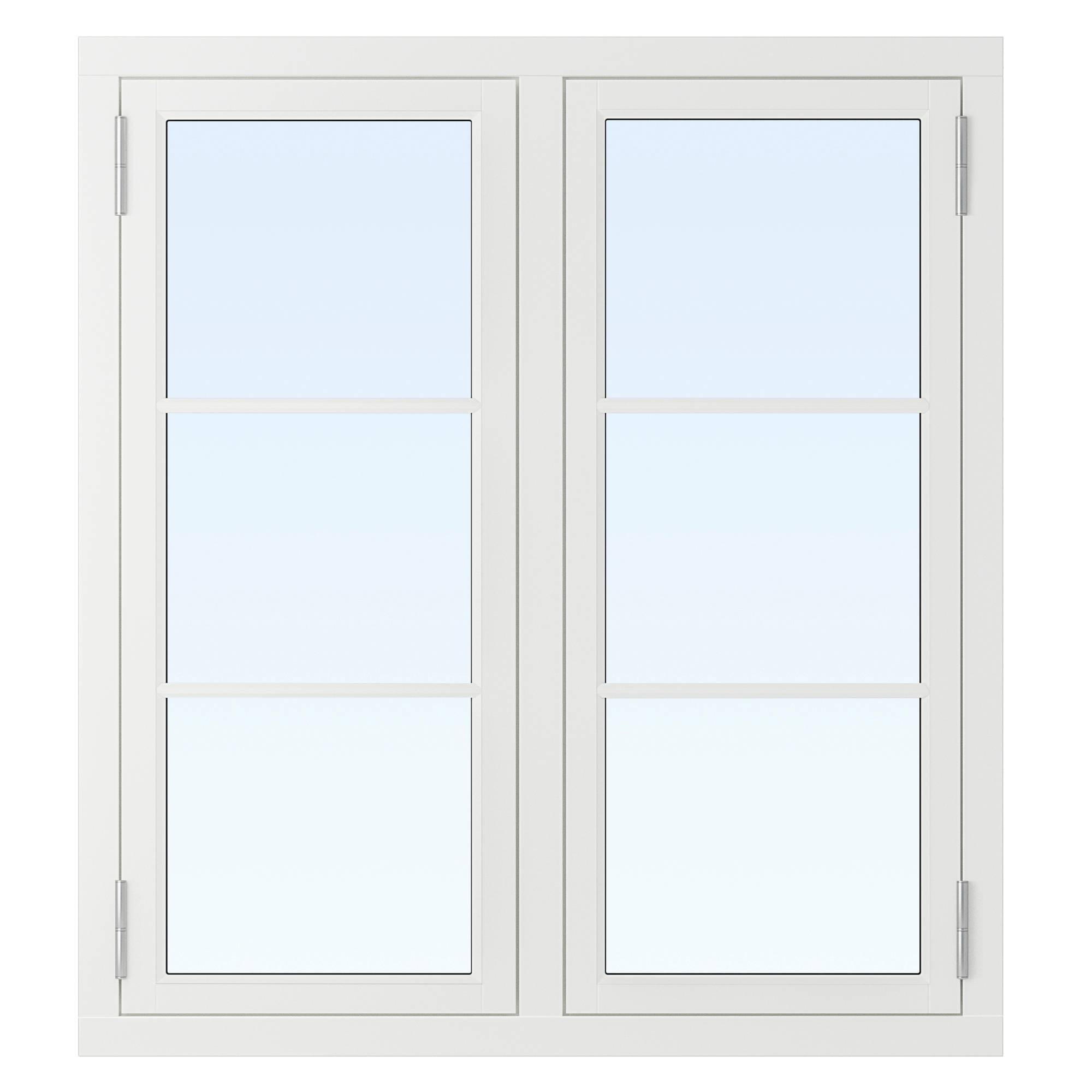 Kulturfönster 2:luft - Trä - målat 8x10 Frostat glas Ingen spaltventil Svart
