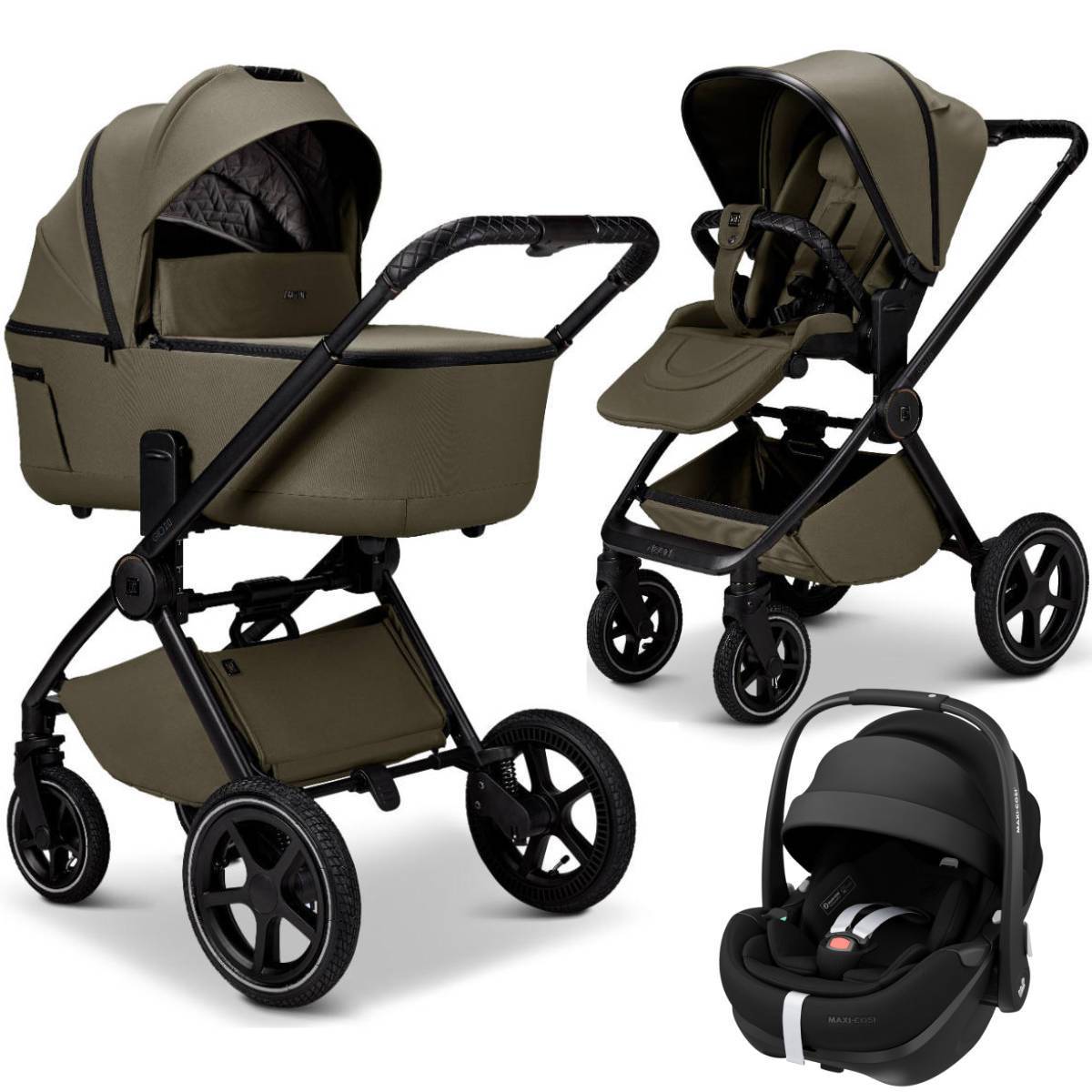 Moon Gio 2.0 Stroller Set 3-in-1 incl. Maxi Cosi Pebble 360 Pro2 - Moss