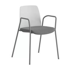 Choice karmstol klädd sits (Silvergrå, Vit, Mörkgrå)