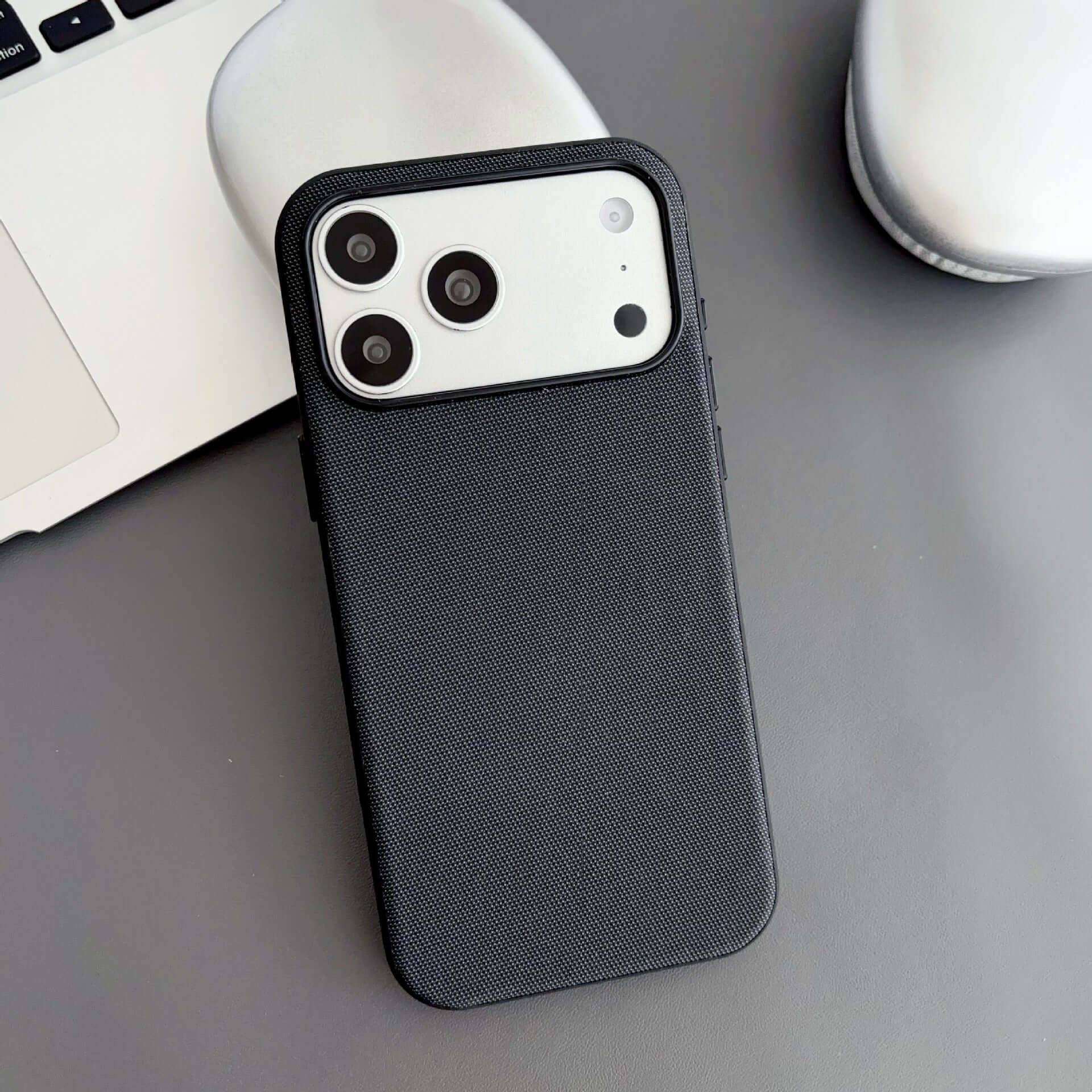 Tech Fabric Magnetic MagSafe Case Compatible iPhone - Black / IPhone16