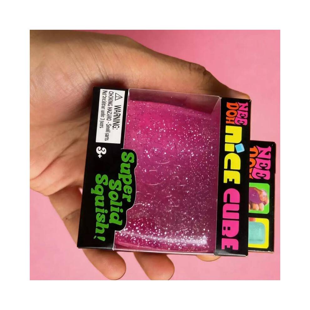 (Sprite blue) NeeDoh Large Malt Sugar Ice Cube Stress Ball Squishy Toy Sensory Fidget TPR Decompression Reliever