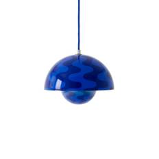 &Tradition Flowerpot VP1 Pendel Cobalt Blue & Twilight Blue Pattern
