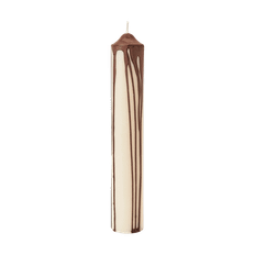 Ferm Living Dryp blockljus Dark Chocolate, 30 cm - Brun
